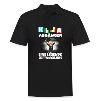 Kindergarten Abgänger Schulanfang Einschulung - Männer Poloshirt - Schwarz - Vorne - Kai (181cm)