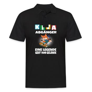 Kindergarten Abgänger Schulanfang Einschulung - Männer Poloshirt - Schwarz - Vorne - Kai (181cm)