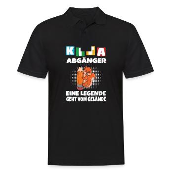 Kindergarten Abgänger Schulanfang Einschulung - Männer Poloshirt - Schwarz - Vorne - Kai (181cm)