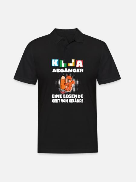 Kindergarten Abgänger Schulanfang Einschulung - Männer Poloshirt - Schwarz
