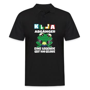 Kindergarten Abgänger Schulanfang Einschulung - Männer Poloshirt - Schwarz - Vorne - Kai (181cm)
