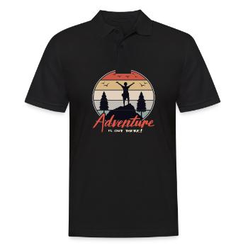 Randonnée Rétro Randonnée Randonnée Randonnée Montagne Randonneurs - Polo Homme - noir - Devant - Kai (181cm)