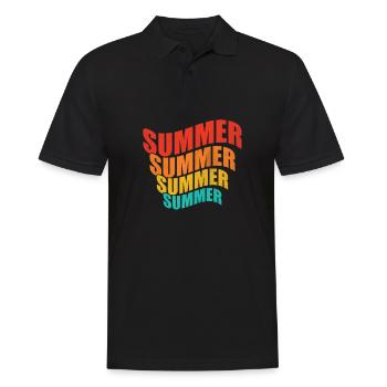 Sommer Sommer - Männer Poloshirt - Schwarz - Vorne - Kai (181cm)