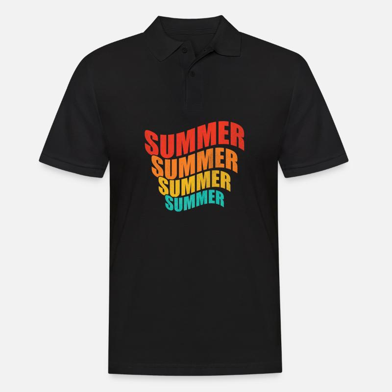 Sommer Sommer - Männer Poloshirt - Schwarz
