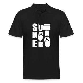 Summer - Men's Polo Shirt - black - Front - Kai (181cm)