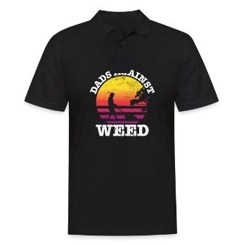 Dads Against Weed Plant Daddy Lawnmowing Dad - Männer Poloshirt - Schwarz - Vorne - Kai (181cm)