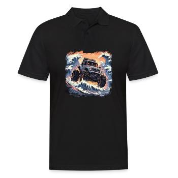 Monstertruck - Männer Poloshirt - Schwarz - Vorne - Kai (181cm)