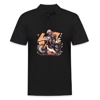 Motocross Dirt Bike Motocross Motocross Moto - Polo Homme - noir - Devant - Kai (181cm)