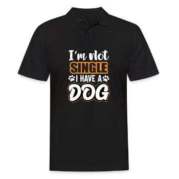 Im Not Single I Have A Dog - Männer Poloshirt - Schwarz - Vorne - Kai (181cm)