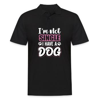 Im Not Single I Have A Dog - Men's Polo Shirt - black - Front - Kai (181cm)