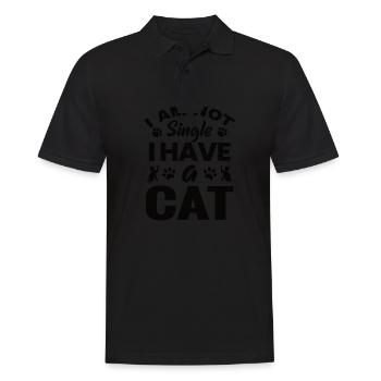 I Am Not Single I Have A Cat - Men's Polo Shirt - black - Front - Kai (181cm)