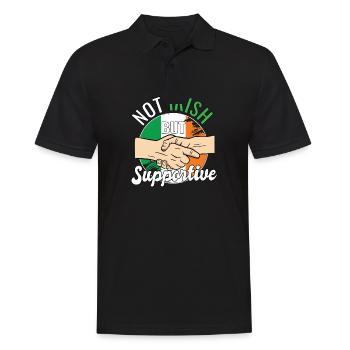 Not Irish But Supportive Country Traveler Ireland - Männer Poloshirt - Schwarz - Vorne - Kai (181cm)