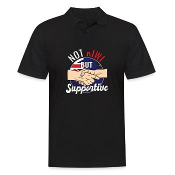 Pas Kiwi mais un voyageur de campagne de soutien Nouveau - Polo Homme - noir - Devant - Kai (181cm)