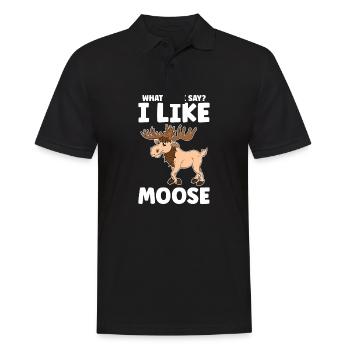 What Can I Say I Like Moose - Men's Polo Shirt - black - Front - Kai (181cm)
