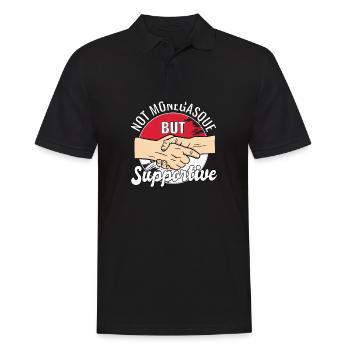 Pas monégasque mais un voyageur de campagne solidaire - Polo Homme - noir - Devant - Kai (181cm)
