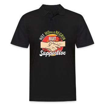 Pas monténégrin mais voyageur de campagne solidaire - Polo Homme - noir - Devant - Kai (181cm)