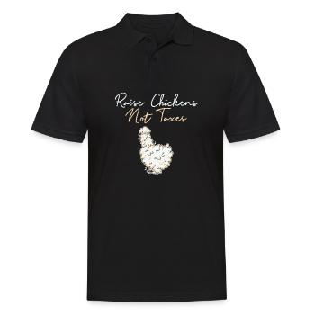 Support Ranch Homestead Farming Raise Chickens - Männer Poloshirt - Schwarz - Vorne - Kai (181cm)