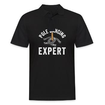 Pole Dancing Expert Horseshoe Pitching - Männer Poloshirt - Schwarz - Vorne - Kai (181cm)
