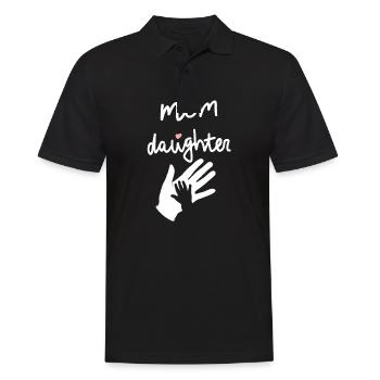Mutter Tochter Muttertag feiern Mama Geschenkidee - Männer Poloshirt - Schwarz - Vorne - Kai (181cm)