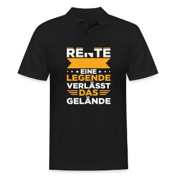Rente Eine Legende Verlässt Das Gelände - Männer Poloshirt - Schwarz - Vorne - Kai (181cm)