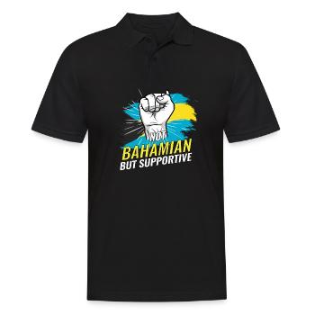 Pas des Bahamas mais un pays de soutien aux Bahamas - Polo Homme - noir - Devant - Kai (181cm)