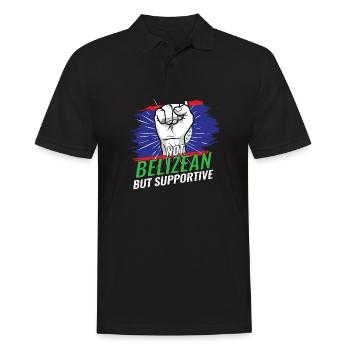 Pas bélizien mais favorable au Belize Flag Country - Polo Homme - noir - Devant - Kai (181cm)