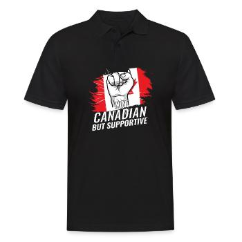 Pas canadien, mais favorable au pays du drapeau du Canada - Polo Homme - noir - Devant - Kai (181cm)