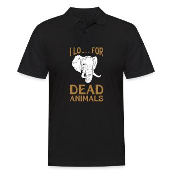 I Look For Dead Animals Taxidermist - Männer Poloshirt - Schwarz - Vorne - Kai (181cm)