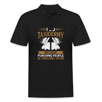 Taxidermy Because Punching People Is Frowned Upon - Men's Polo Shirt - black - Front - Kai (181cm)