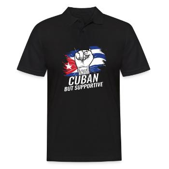 Pas cubain mais favorable à Cuba Flag Country Voyage - Polo Homme - noir - Devant - Kai (181cm)