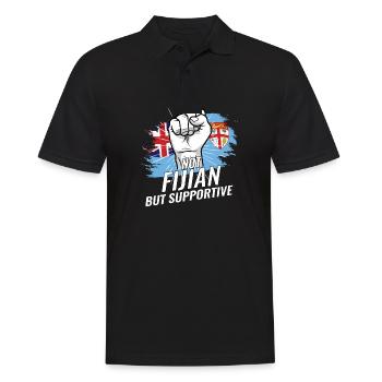 Pas fidjien mais un pays de drapeau fidjien favorable - Polo Homme - noir - Devant - Kai (181cm)