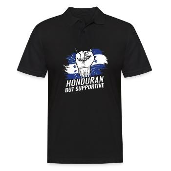 Pas hondurien mais favorable au Honduras - Polo Homme - noir - Devant - Kai (181cm)