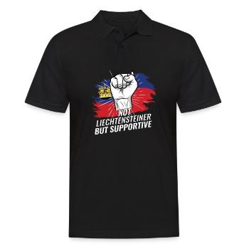 Not Liechtensteiner But Supportive Liechtenstein - Men's Polo Shirt - black - Front - Kai (181cm)