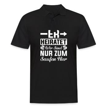 Junggesellenabschied Mann - Männer Poloshirt - Schwarz - Vorne - Kai (181cm)