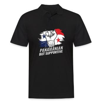 Pas panaméen mais favorable au Panama - Polo Homme - noir - Devant - Kai (181cm)