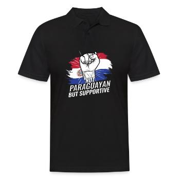 Pas le drapeau paraguayen mais le drapeau du Paraguay - Polo Homme - noir - Devant - Kai (181cm)