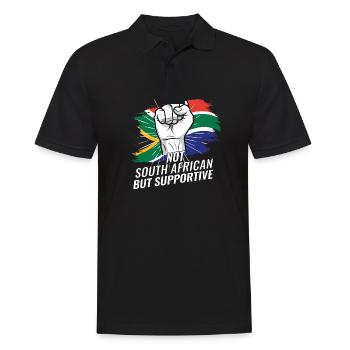 Pas sud-africain mais favorable à l’Afrique du Sud - Polo Homme - noir - Devant - Kai (181cm)