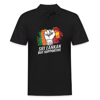 Not Sri Lankan But Supportive Sri Lanka Flag - Men's Polo Shirt - black - Front - Kai (181cm)