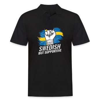 Pas suédois mais favorable à la Suède Pays du drapeau - Polo Homme - noir - Devant - Kai (181cm)
