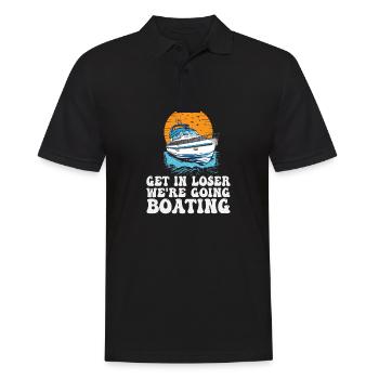 Get In Loser We're Going Boating Funny - Men's Polo Shirt - black - Front - Kai (181cm)