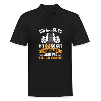 83 Geburtstag 83 Jahre 83 Lebensjahr 83 Lebenalter - Männer Poloshirt - Schwarz - Vorne - Kai (181cm)
