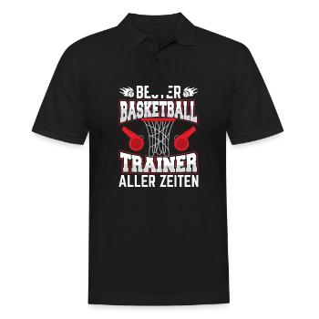 Bester Basketball Trainer aller Zeiten - Männer Poloshirt - Schwarz - Vorne - Kai (181cm)