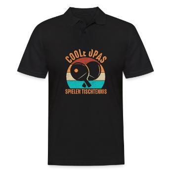 Coole Opas spielen Tischtennis - Männer Poloshirt - Schwarz - Vorne - Kai (181cm)