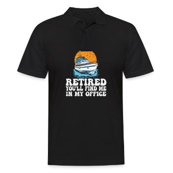 Retired You'll Find Me In My Office Lake Life - Männer Poloshirt - Schwarz - Vorne - Kai (181cm)