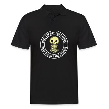 Avoir le jour où vous méritez le squelette de l’amour de soi - Polo Homme - noir - Devant - Kai (181cm)