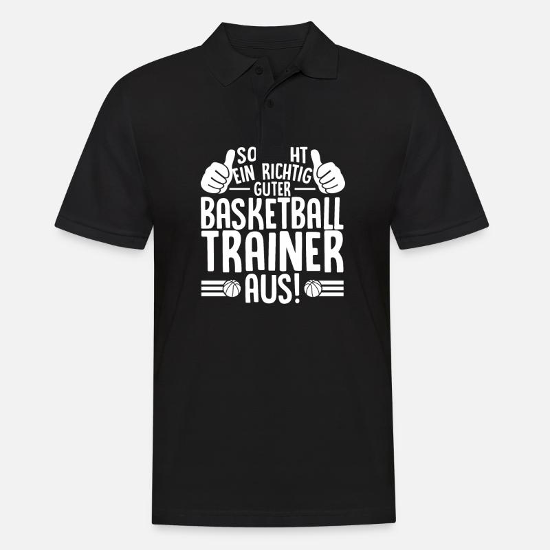 Basketballmannschaft Trainer Geschenkidee - Männer Poloshirt - Schwarz