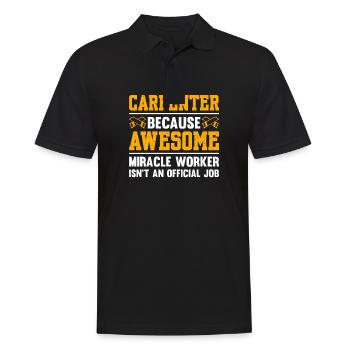 Carpenter Because Awesome - Men's Polo Shirt - black - Front - Kai (181cm)