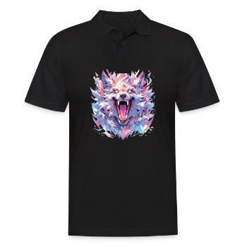 Wolf Wolf Head Wolves Forest Dwellers Animals - Men's Polo Shirt - black - Front - Kai (181cm)