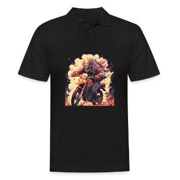Skull Skull Motocross Dirt Bike - Polo Homme - noir - Devant - Kai (181cm)
