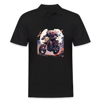 Skull Skull Motocross Dirt Bike - Polo Homme - noir - Devant - Kai (181cm)